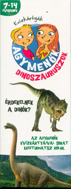 Kártya - Agymenők - Dinoszauruszok 7-14 éveseknek /700 kvízkérdés 3 nehézségi szint