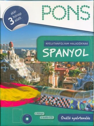 Nyelvkönyv - PONS - Nyelvtanfolyam haladóknak - Spanyol (tankönyv + 2 CD) - Akár 3 hónap alatt