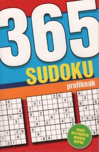 Rejtvénykönyv - 365 Sudoku profiknak - Nehéz rejtvények minden napra (kék)