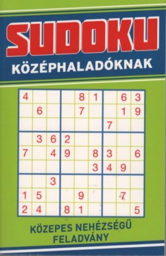Rejtvénykönyv - Sudoku középhaladóknak - Közepes nehézségű feladvány (zöld)