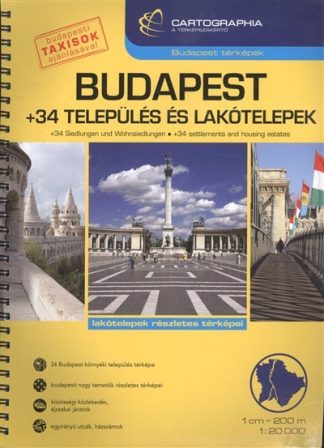 Térkép - Budapest + 34 település és lakótelepek (1:20 000) /Budapest térképek