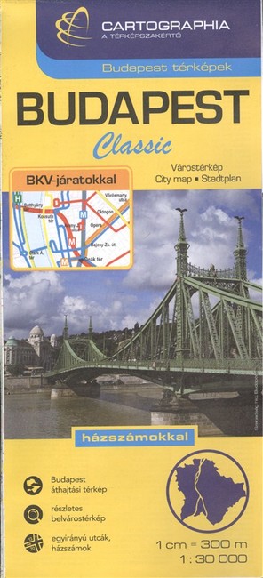 Térkép - Budapest classic térkép (1:30 000) /Budapest térképek