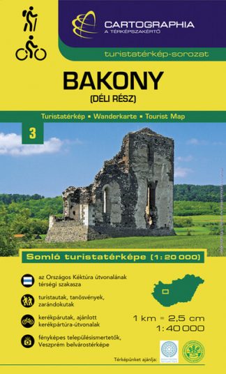 Térkép - Bakony (déli rész) - Turistatérkép-sorozat 3.