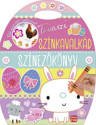 Színező - Tavaszi színkavalkád - Színezőkönyv - Kivehető figurákkal és matricákkal