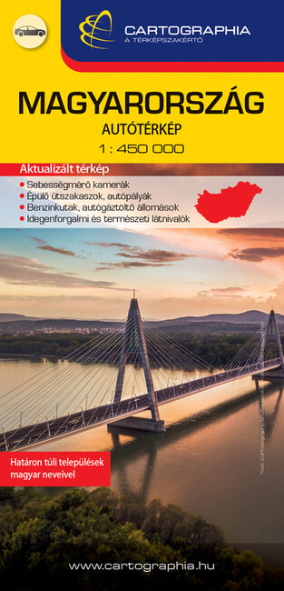 Térkép - Magyarország extra autótérkép (1:450 000) - 2022. (új kiadás)