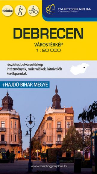 Térkép - Debrecen várostérkép 1:20e. keményborítós (új kiadás)