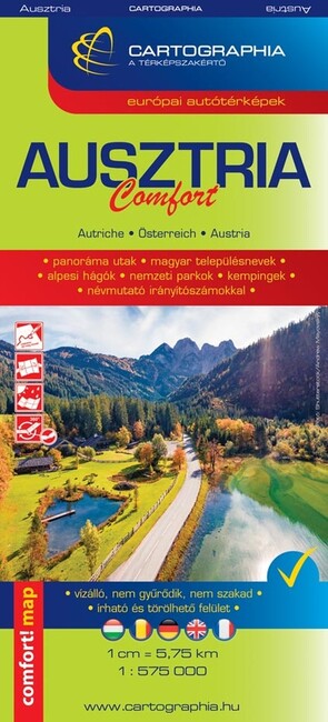 Térkép - Ausztria - Comfort autótérkép (új kiadás, 2021)