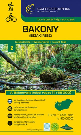 Térkép - Bakony (északi rész) - Turistatérkép-sorozat 2. (új kiadás, 2022)