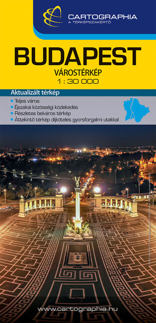 Térkép - Budapest extra várostérkép 1:30 000 (új kiadás, 2022)