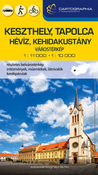 Térkép - Keszthely, Tapolca, Hévíz, Kehidakustány várostérkép (új kiadás)