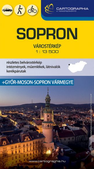 Térkép - Sopron várostérkép + Győr-Moson-Sopron vármegye (új kiadás)