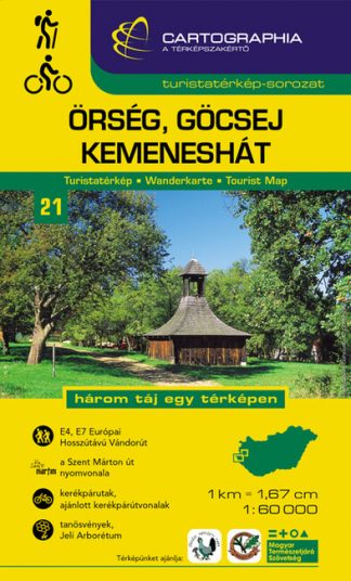 Térkép - Őrség, Göcsej, Kemeneshát - Turistatérkép-sorozat 21. (új kiadás, 2022)