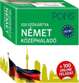 Stréda Eszter - PONS 333 szókártya Német középhaladó + 100 online feladat - Újrakezdő és középhaladó nyelvtanulóknak